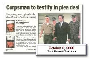 Corpsman to testify in plea deal